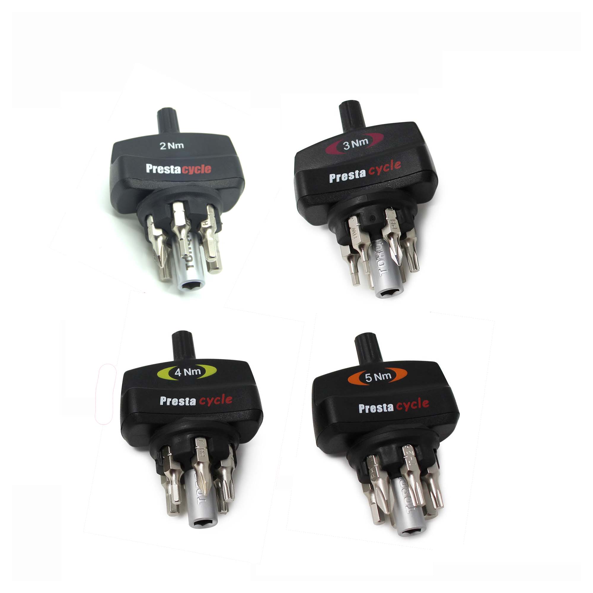 Mini TorqKeys - Preset Torque Tool w/6 Bits & Holder - 2Nm, 3Nm, 4Nm & 5Nm Bundle - Prestacycle EU