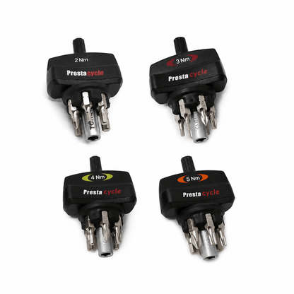 Mini TorqKeys - Preset Torque Tool w/6 Bits &amp; Holder - 2Nm, 3Nm, 4Nm &amp; 5Nm Bundle - Prestacycle EU